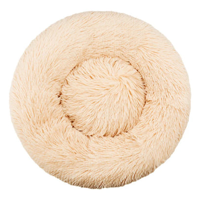 Calming Plush Round Pet Bed – Winter Warm Washable Sofa for Dogs & cat