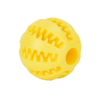 Interactive Rubber Treat Ball Dog Toy – Chewing & Tooth Cleaning