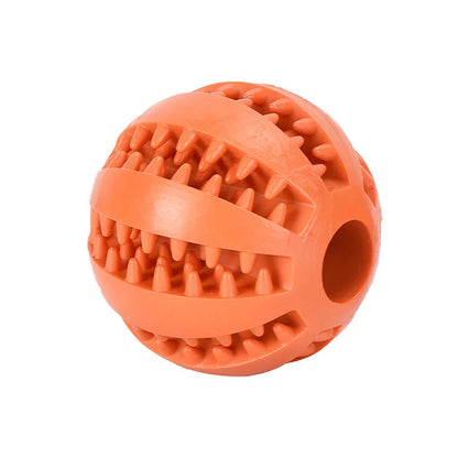 Interactive Rubber Treat Ball Dog Toy – Chewing & Tooth Cleaning