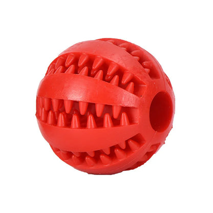 Interactive Rubber Treat Ball Dog Toy – Chewing & Tooth Cleaning