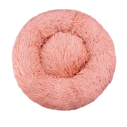Calming Plush Round Pet Bed – Winter Warm Washable Sofa for Dogs & cat