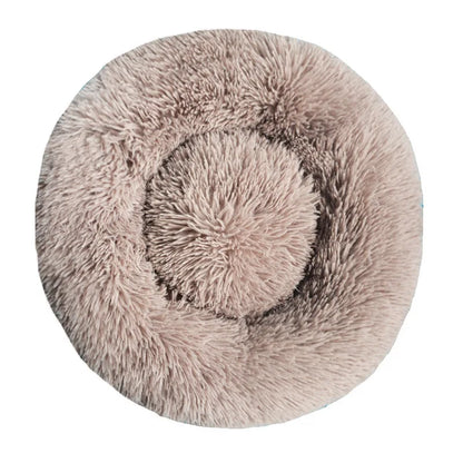 Calming Plush Round Pet Bed – Winter Warm Washable Sofa for Dogs & cat