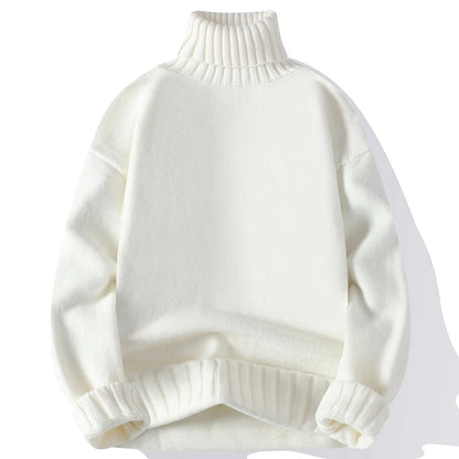 Fashionable Women’s Solid Color Turtleneck Sweater – 2023 Fall/Winter