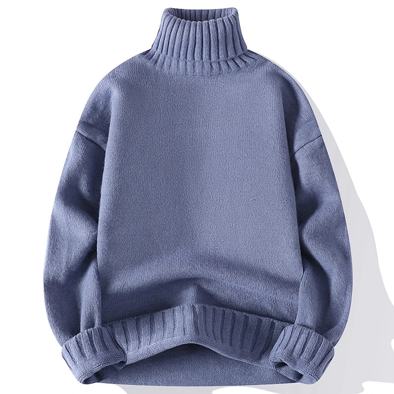 Fashionable Women’s Solid Color Turtleneck Sweater – 2023 Fall/Winter