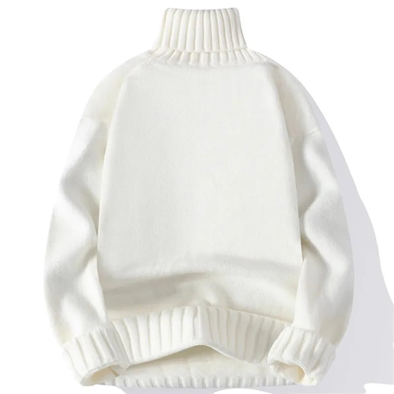 Fashionable Women’s Solid Color Turtleneck Sweater – 2023 Fall/Winter