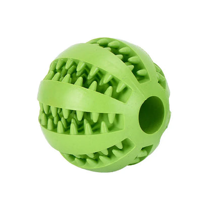 Interactive Rubber Treat Ball Dog Toy – Chewing & Tooth Cleaning